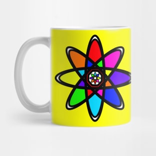 Rainbow Atom Symbol - Colorful Mug
